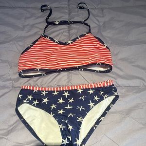 Cat & Jack red white and blue bathing suit